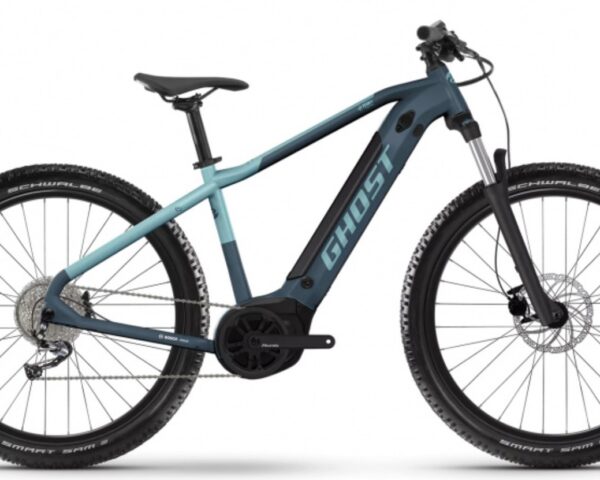 GHOST E-Teru Essential Dark Grey/Metallic Light Blue