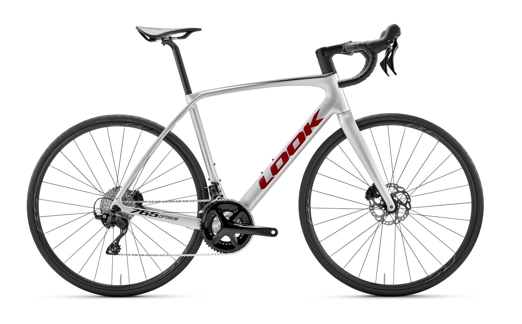 LOOK 765 Optimum 2 105 Metallic Silver/True Blood / Shimano WH-RS171