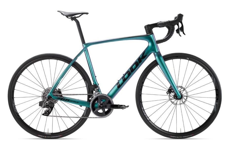 LOOK 765 Optimum 2 Rival eTap AXS Chameleon Green Blue / Fulcrum Racing 900